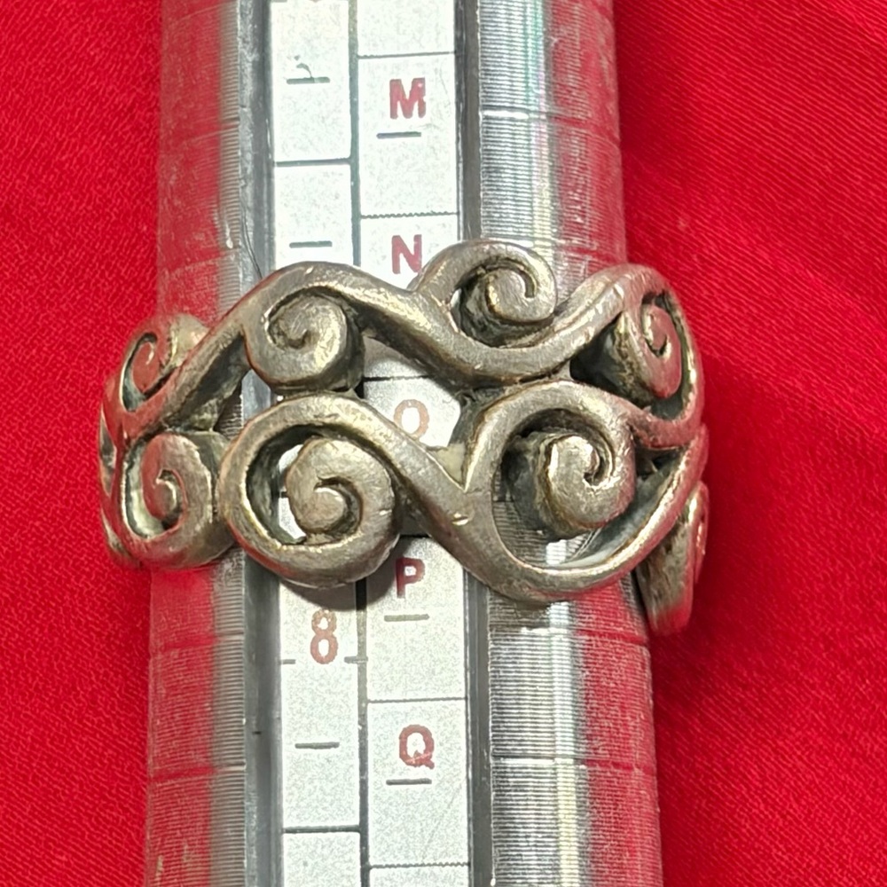 Brighton Sterling Silver 925 Scroll Filigree Ornate Band Ring Size - Picture 5 of 5